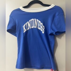 Old Navy Blue 'Kindness' Ribbed Shirt